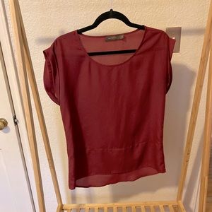 The Limited • Red, Cap Sleeve Blouse